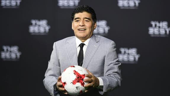 Maradona, en la gala de The Best. 