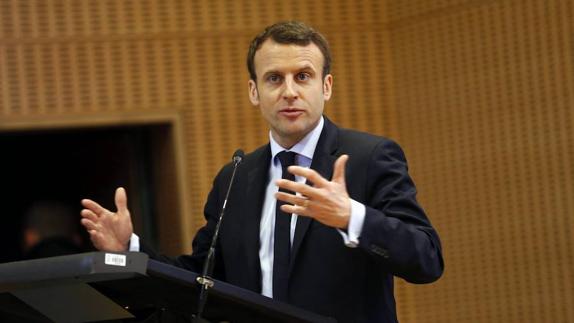 El candidato socioliberal a las presidenciales francesas, Emmanuel Macron.