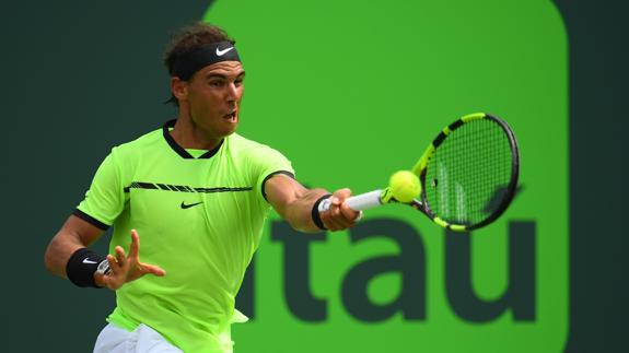 Rafa Nadal, en el Open de Miami. 