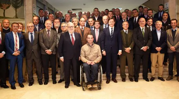 José Ramón Lete, con los presidentes de las federaciones. CSD