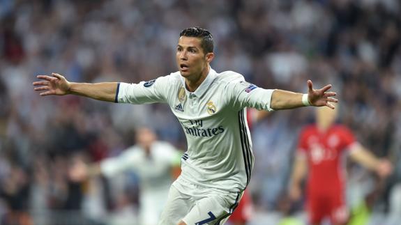Cristiano Ronaldo celebra uno de sus goles. 