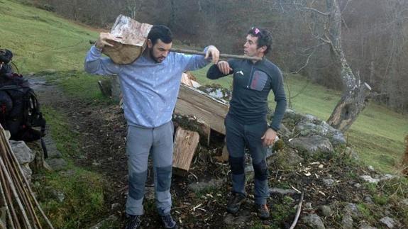 Mario Casas, durante su preparación en Picos.