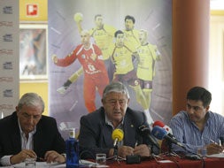 Rueda de prensa del Balonmano Valladolid. Foto: