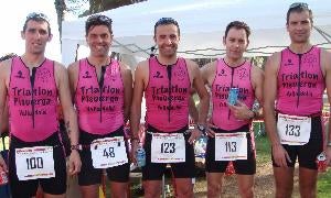 Componentes del Tripi que participaron en el Cros Duatlon de El Pinar.