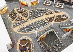 Distribución de las mesas de Río Shopping./ El Norte