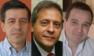 Ángel de los Ríos, Antonio Martínez Bermejo y José Ramón Alonso Peña. / El Norte.