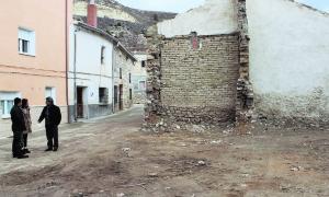 Espacio donde se construirá la tienda de ultramarinos en la localidad de Hornillos de Cerrato. / Luis Antonio Curiel