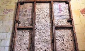 Pintura mural descubierta en la iglesia de San Miguel