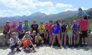 Un grupo de Scout, en una excursión en Ventanilla