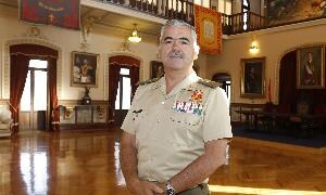 El general Andrés Chapa Huidobro, director de la Academia de Caballería de Valladolid. GABRIEL VILLAMIL