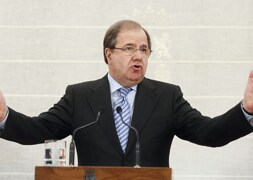 Juan Vicente Herrera durante la presentación de los presupuestos./ G. Villamil