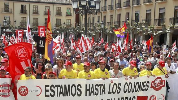 Concentración de los trabajadores de Nutrexpa.