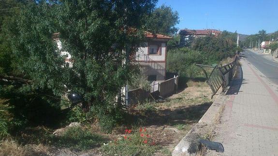 Lugar del siniestro en la localidad de San Juan del Molinillo.