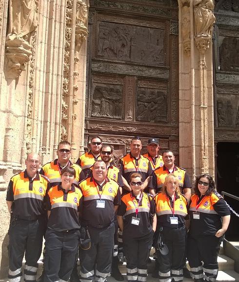 Voluntarios de Protección civil en Aranda de Duero S. G