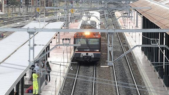 Tren llegando a la estación de Valladolid