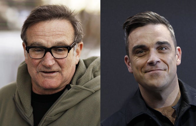 Robin Williams y Robbie Williams, un nombre muy parecido pero completamente diferentes.