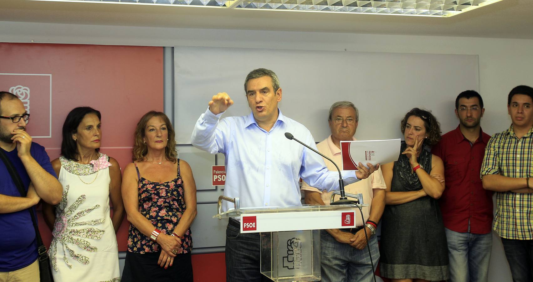 Julio Villarrubia durante la presentación de su candidatura a la Secretaría del Psoe de Castilla y León.