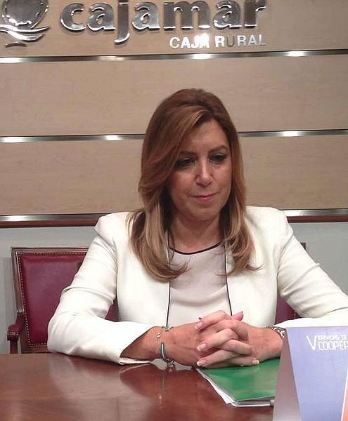 La presidenta de Andalucía, Susana Díaz en las V Jornadas de Cooperativismo Agrario organizadas por El Norte de Castilla en las instalaciones de Cajamar. 