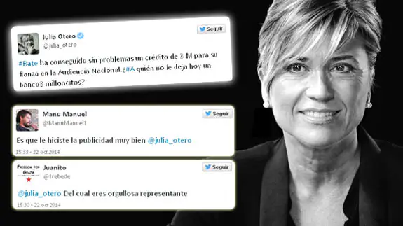 Julia Otero con los tuits de la discordia