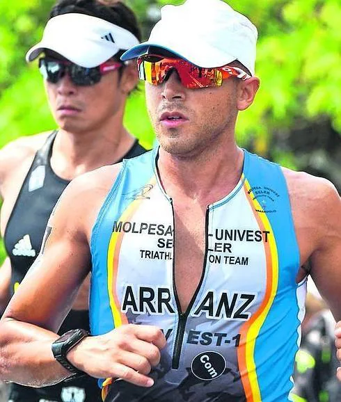 José Antonio Arranz corre el maratón del Ironman de Hawái, en octubre.