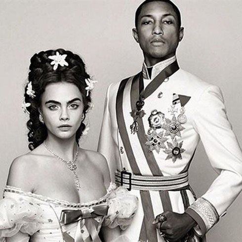 Cara Delevingne y Pharrel Williams