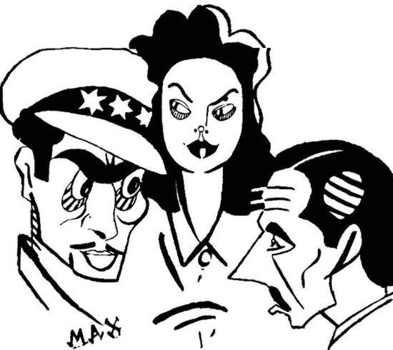 Alfredo Mayo, Ana Mariscal y José Nieto, intérpretes de ‘Raza’, las primeras caricaturas cinematográficas de Delibes.