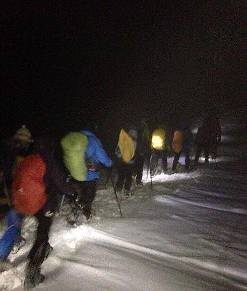 Momento del rescate.