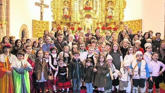 Participantes en la muestra de villancicos. 
