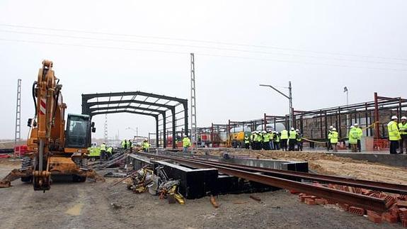 Obras del enlace ferroviario de Olmedo, que unirá la línea de alta velocidad Madrid-Segovia-Valladolid con las líneas de ancho convencional por Medina del Campo. 