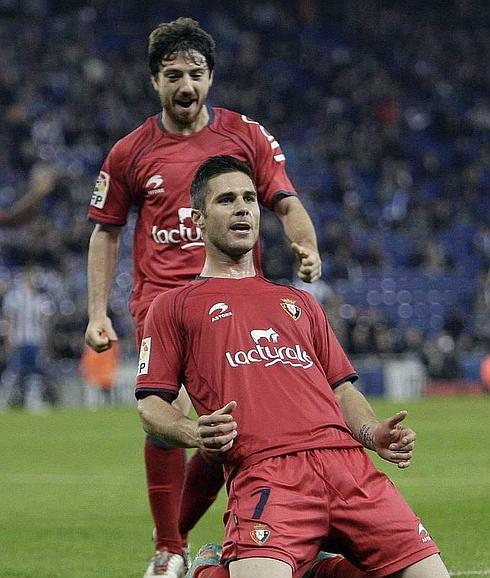 Kike Sola, en su etapa en el Osasuna. 