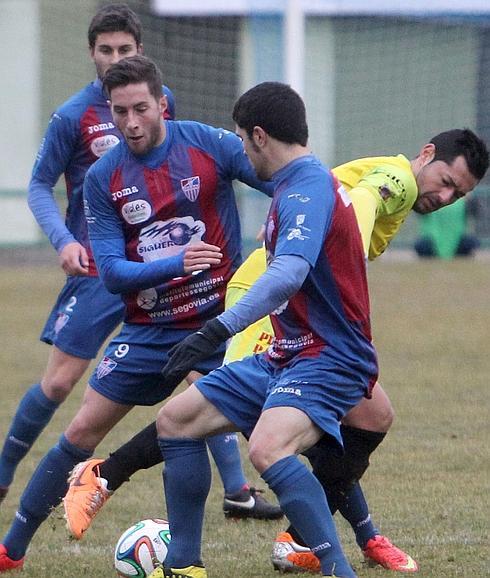 Momento del partido ante el Deportivo Palencia del domingo. 