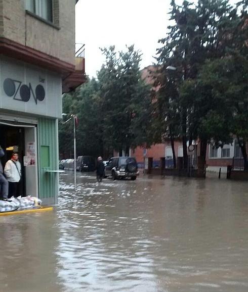 Miranda de Ebro, inundada. 