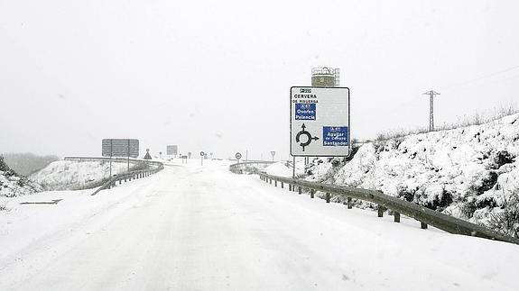 Nieve en la provincia de Palencia.