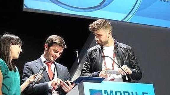 Piqué, durante la presentación de un videojuego.