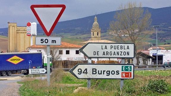 La localidad burgalesa de la Puebla de Arganzón, en el Condado de Treviño.