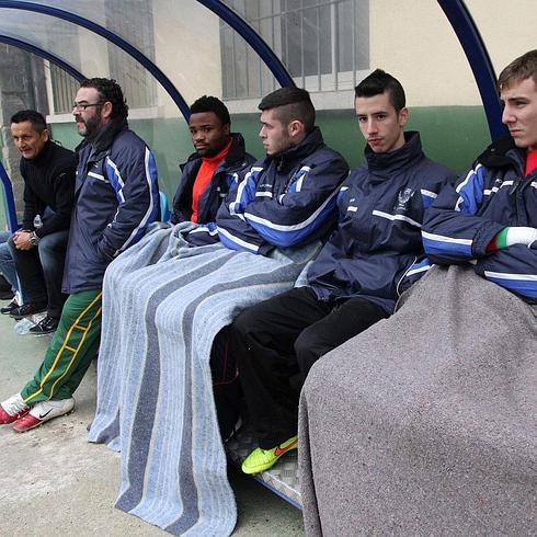 Imagen del banquillo de La Granja en un partido reciente. 