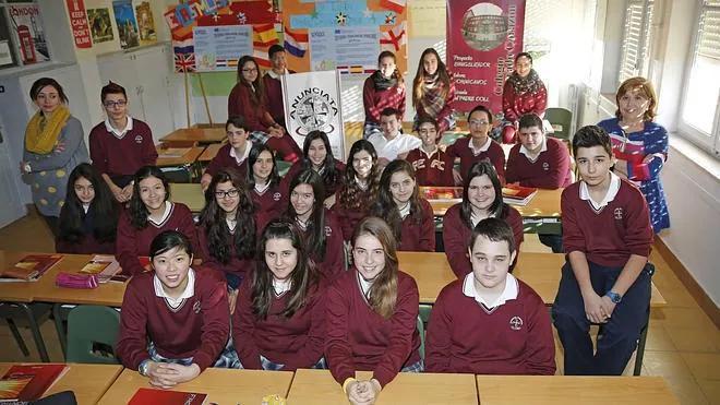 Alumnos de La Anunciata que forman parte del Erasmus Plus. 