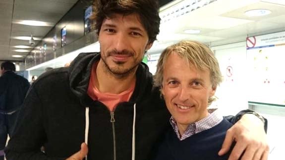 Andrés Velencoso con Jesús Calleja.