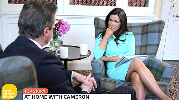 La presentadora Susanna Reid en plena entrevista.