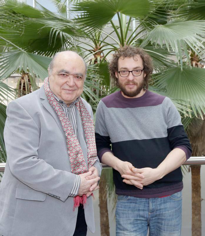 El compositor Lorenzo Palomo y el contrabajista Ximo Clemente. 