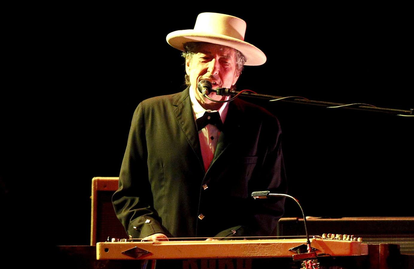 Bob Dylan durante su concierto, en 2012, en el Festival de Benicássim.