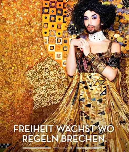 Cartel del 'Life Ball 2015' con Conchita Wurst.