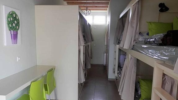 Una de las habitaciones de las modernas instalaciones.