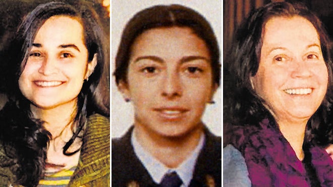 Triana Martínez, Raquel Gago y Montserrat González. 