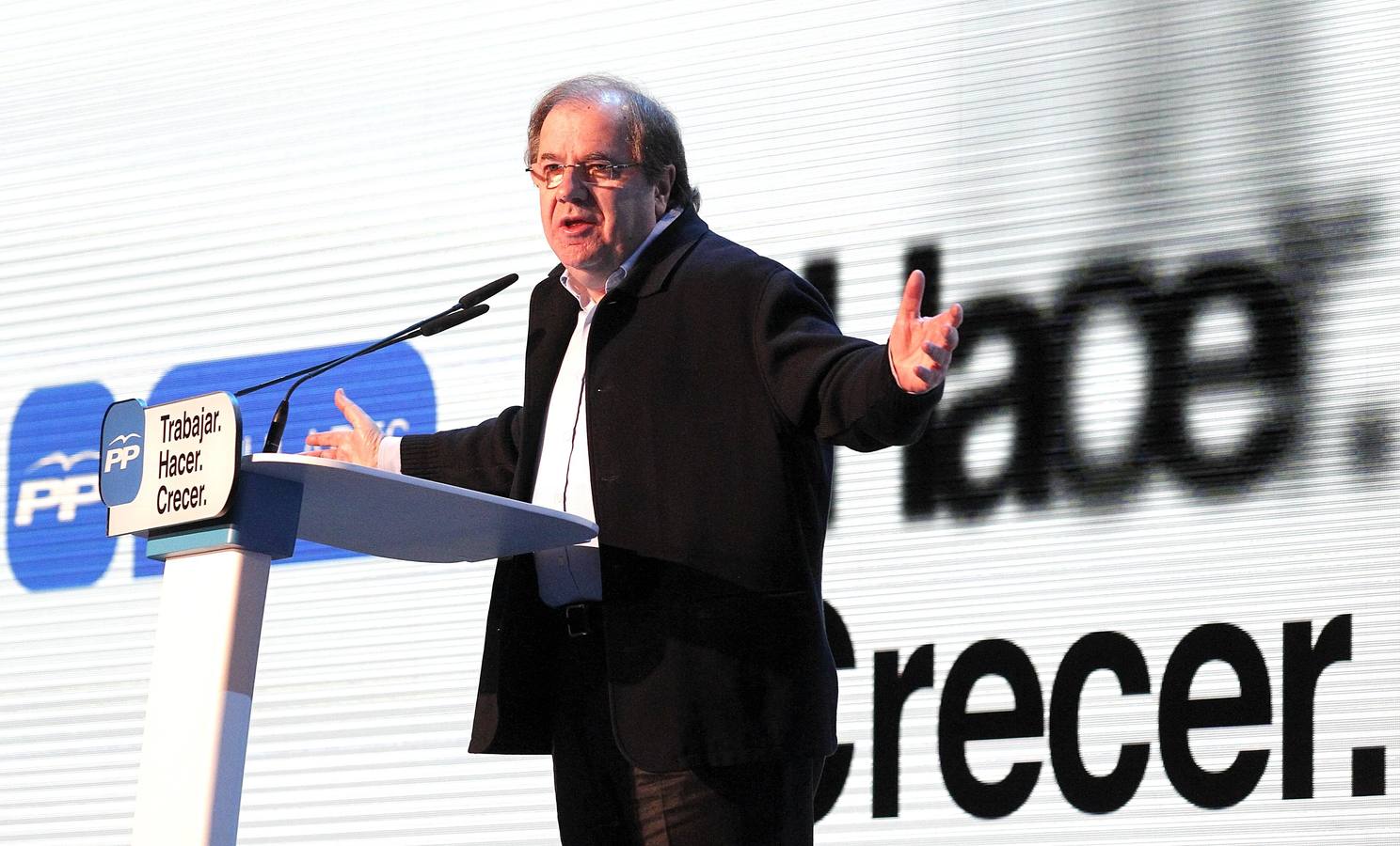 El presidente de la Junta, Juan Vicente Herrera durante su participación en el acto de presentación de los candidatos autonómicos del Partido Popular. 