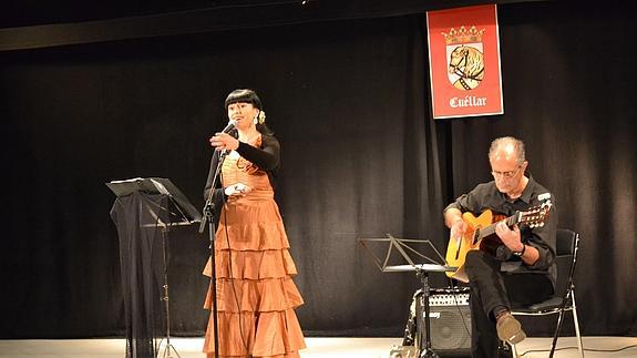 Rita Barber y Fredi Marugán durante el concierto.Saray Suárez