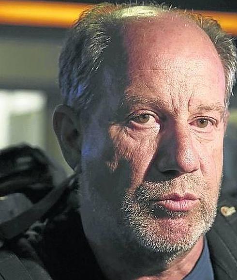 Juan José García, a su llegada el lunes a Barajas.