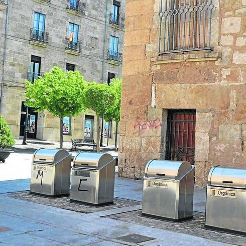 Contenedores en las calles de Ciudad Rodrigo. 