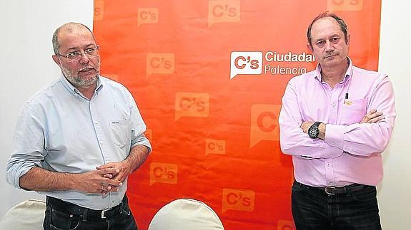 Los candidatos de Ciudadanos a procuradores a las Cortes Francisco Igea y Francisco Cuadrado.