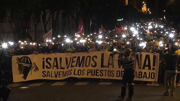 Imagen de la marcha en la Avenida de Roma.